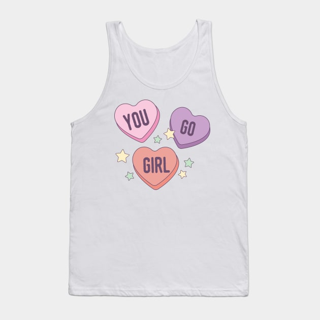 You Go Girl Tank Top by Happii Pink